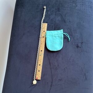 Tiffany & Co. Silver Necklace with Blue Pouch